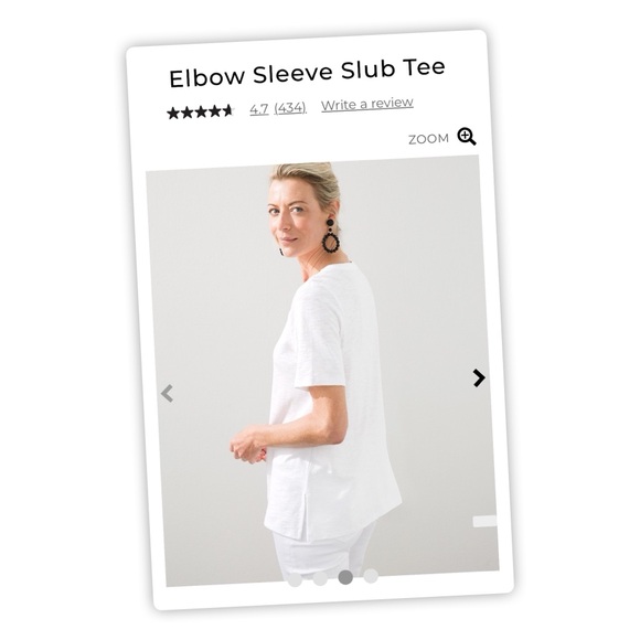 NWT Chico’s elbow sleeve slub tee, XXL (4) - Picture 6 of 7